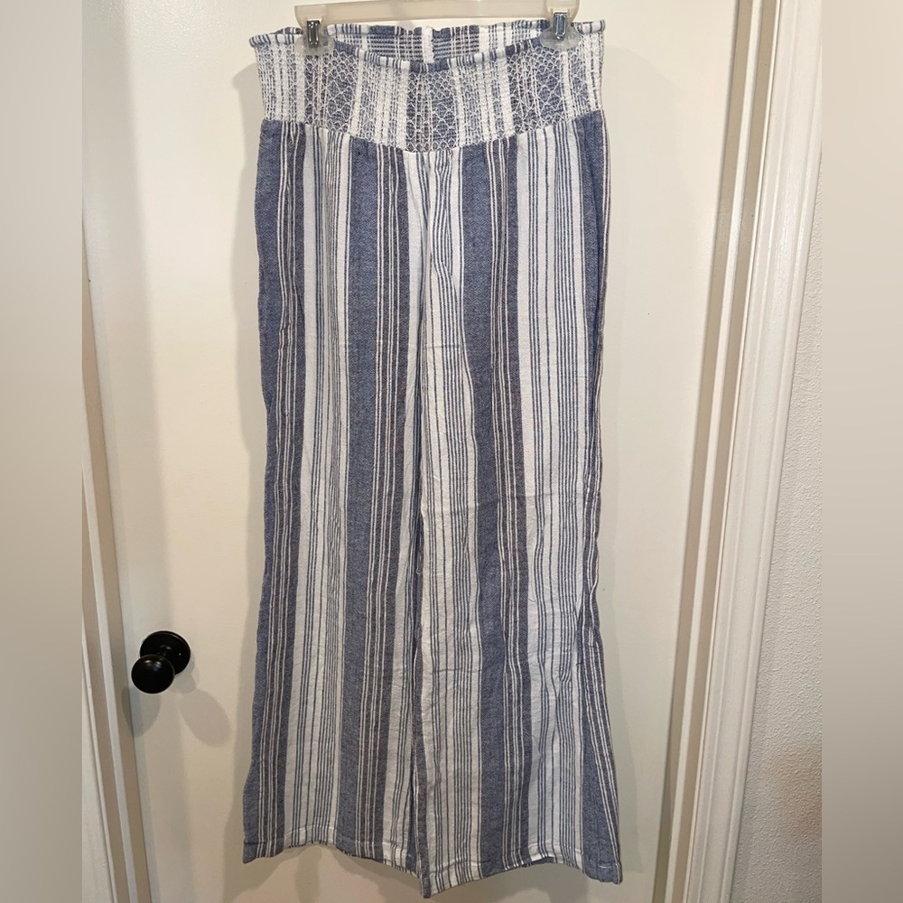 Indigo Rein Blue and White Striped Pants